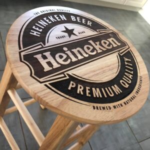 Heineken Tabouret de comptoir personnalisable, banc de bar