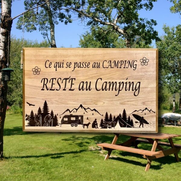 Affiche identification de terrain de camping