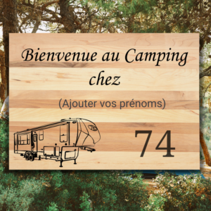 Affiche terrain de camping personnalisée